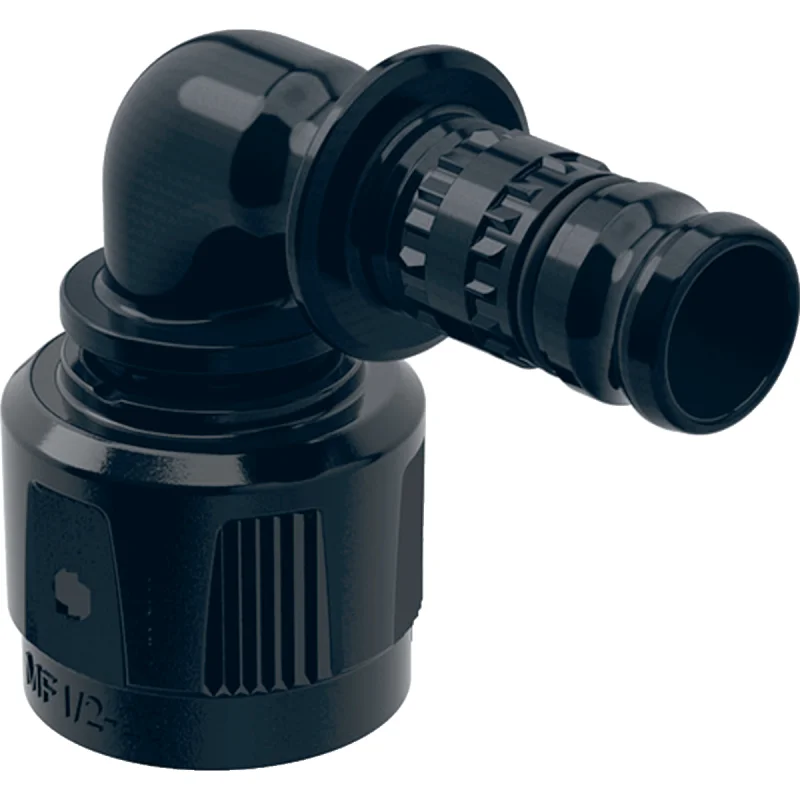 Cot adaptor Geberit Mepla 90° cu MasterFix: PVDF, d=20mm, RpMF=1/2″