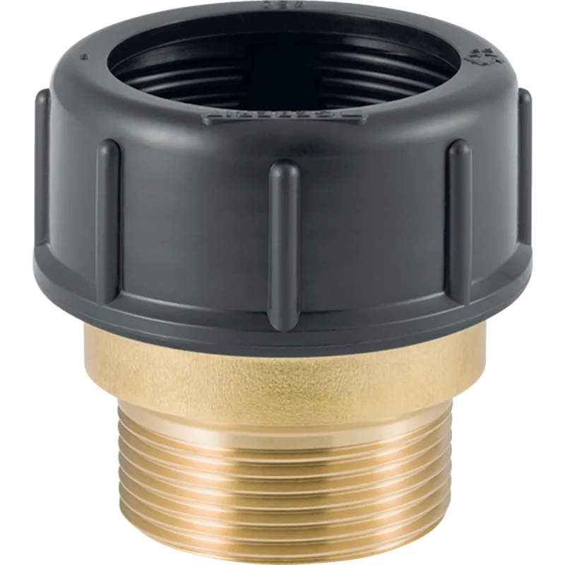 Adaptor drept Geberit HDPE cu filet exterior şi îmbinare filetată prin strângere: d=56mm, R=2″