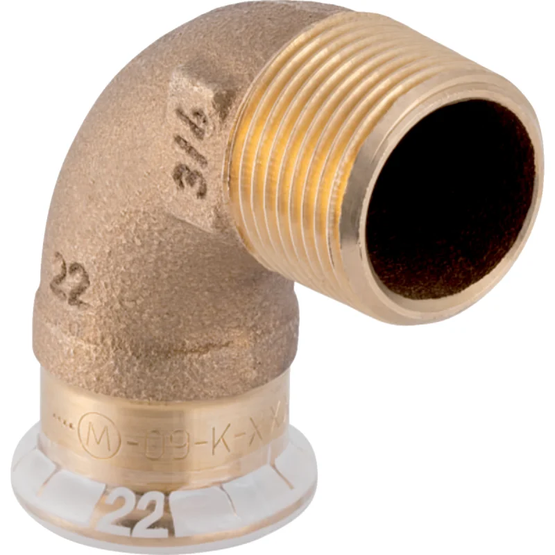 Cot adaptor Geberit Mapress Cupru 90° cu filet exterior: Material=Fontă roşie/fontă roşie fără plumb, d=28mm, R=1″