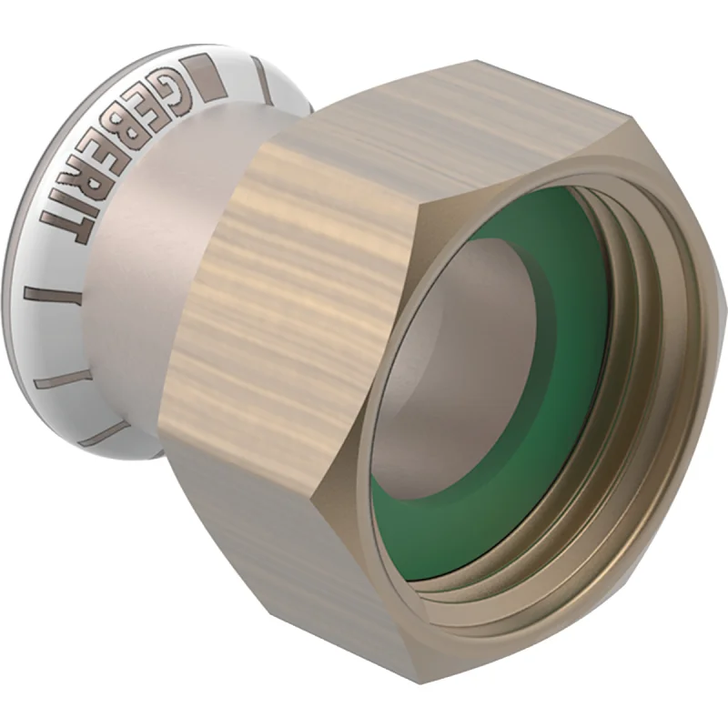 Adaptor Geberit Mapress Cupru, cu piuliţă (FKM albastru): Material=CuSn4Zn2PS, d=28mm, di=20mm, G=1″