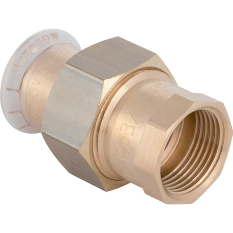 Adaptor cu filet Geberit Mapress Cupru, cu filet interior (FKM albastru): Material=CuSn4Zn2PS, d=15mm, Rp=3/4″
