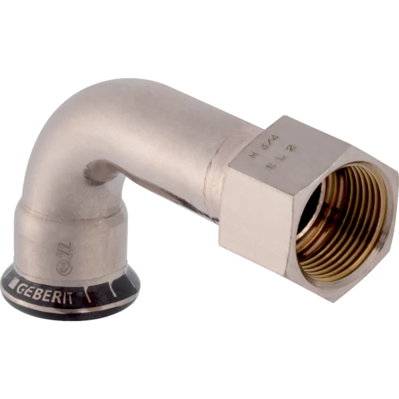 Cot adaptor Geberit Mapress CuNiFe 90° cu filet interior: d=22mm, Rp=3/4″
