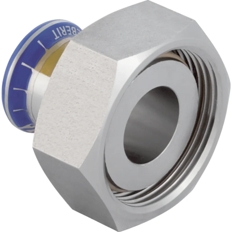 Adaptor Geberit Mapress Oţel-Inox, cu piuliţă din oţel CrNi (gaz): d=28mm, G=1 3/8″