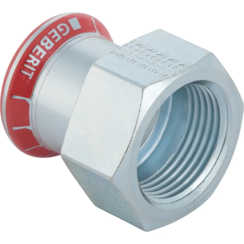 Adaptor Geberit Mapress Oţel-Carbon, cu filet interior (FKM albastru): d=28mm, Rp=3/4″