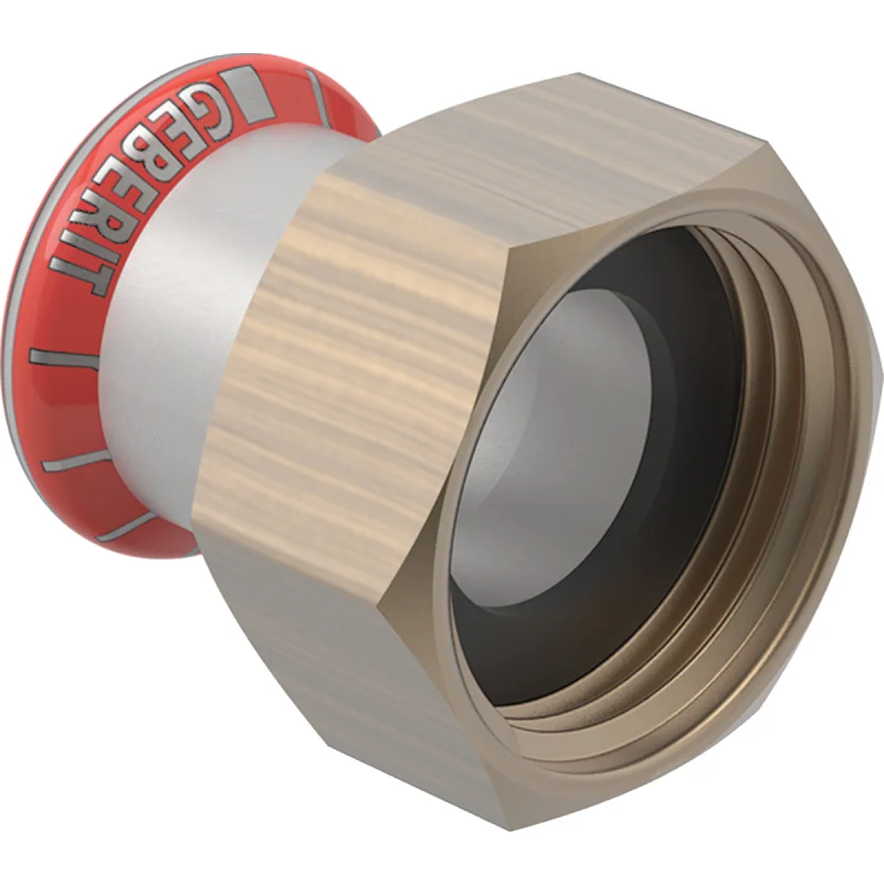Adaptor Geberit Mapress Oţel-Carbon, cu piuliţă: d=18mm, di=13mm, G=3/4″