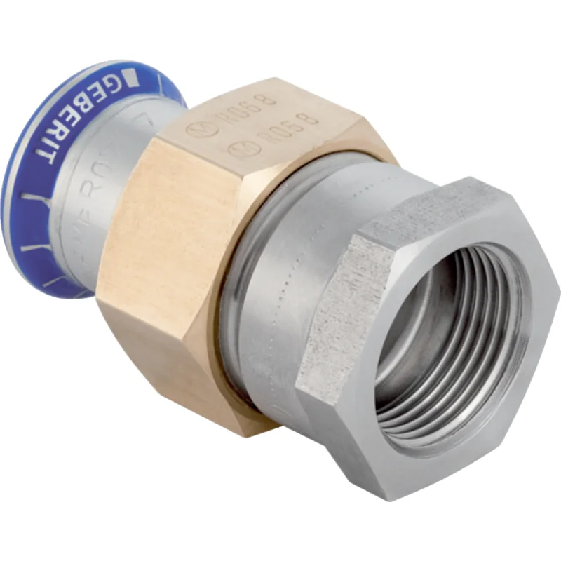 Adaptor cu filet Geberit Mapress Oţel-Inox, cu filet interior (fără silicon): d=18mm, Rp=1/2″