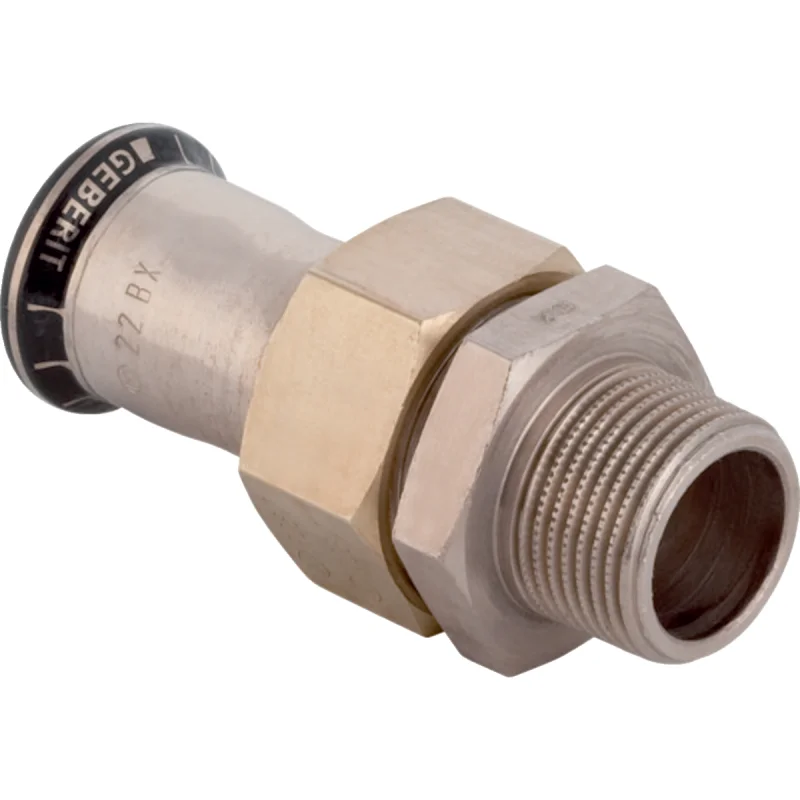 Adaptor cu filet Geberit Mapress CuNiFe, cu filet exterior: d=15mm, R=1/2″
