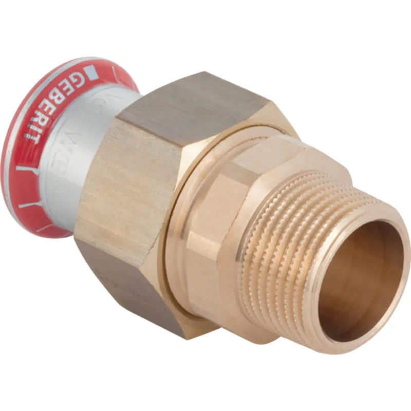 Adaptor cu filet Geberit Mapress Oţel-Carbon, cu filet exterior (FKM albastru): d=42mm, R=1 1/2″