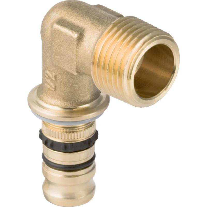 Cot adaptor Geberit Mepla 90° cu filet exterior: Material=Alamă CW617N, d=32mm, R=1″