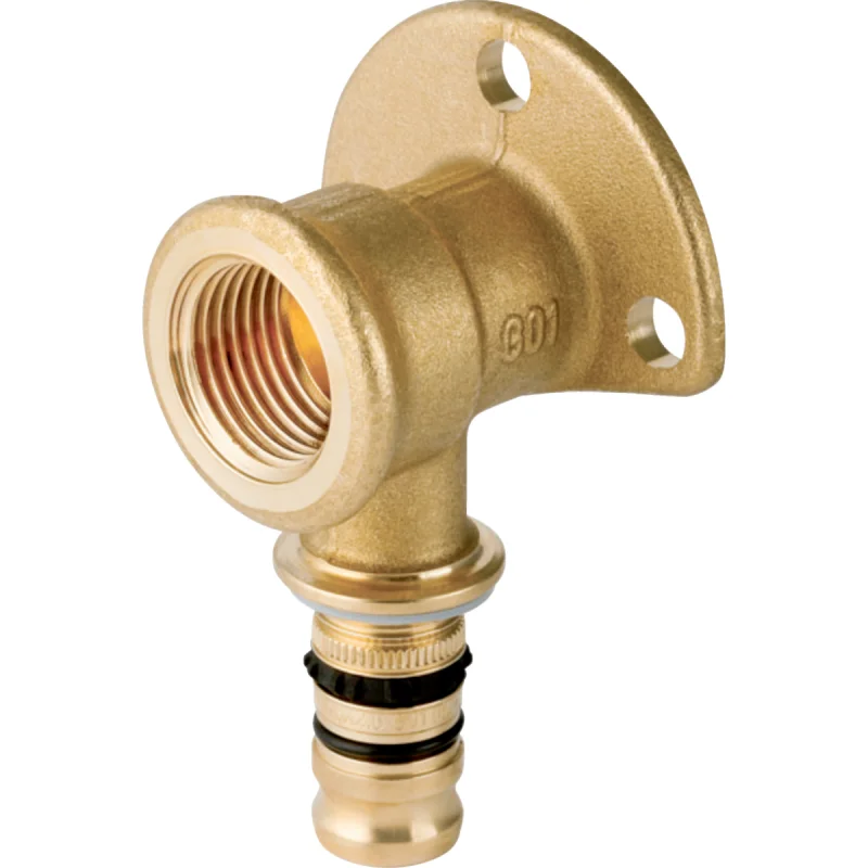 Cot de racordare Geberit Mepla, 90°: Material=Alamă/bronz de siliciu fără plumb, d=16mm, Rp=1/2″, L=7.8cm