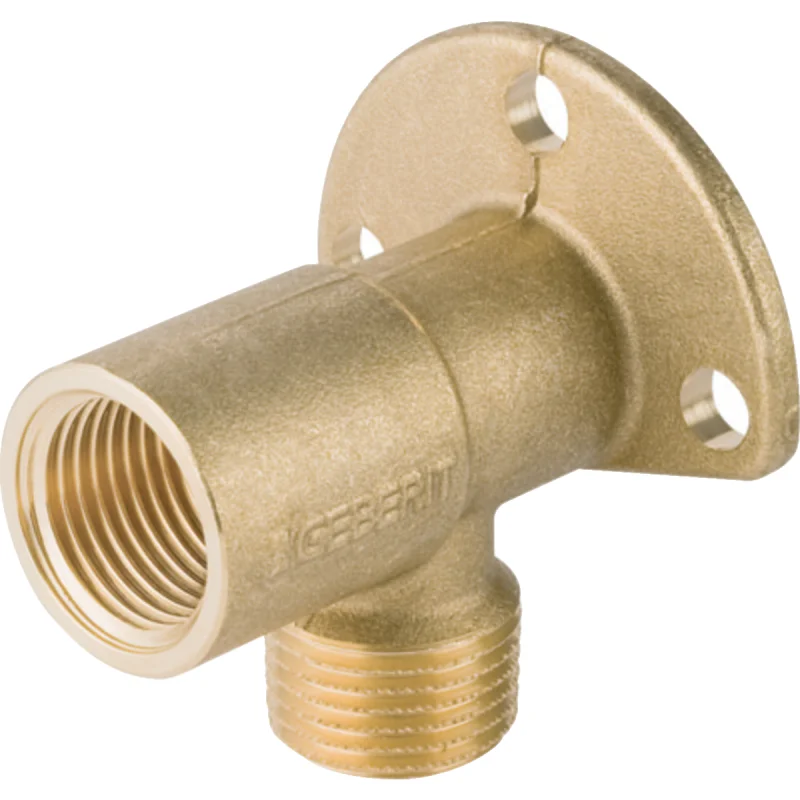 Cot de racordare Geberit, 90° cu filet exterior şi mufă de sudare: CW617N, R=1/2″, d=15mm, Rp=1/2″, L=5.2cm