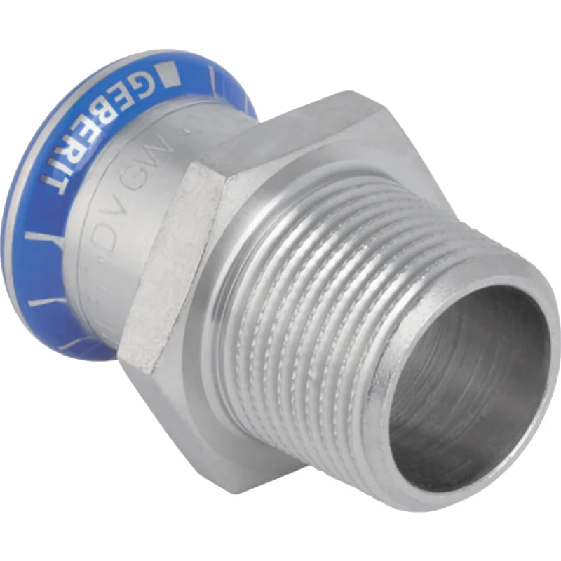 Adaptor Geberit Mapress Oţel-Inox, cu filet exterior NPT: d=54mm, NPT=2″