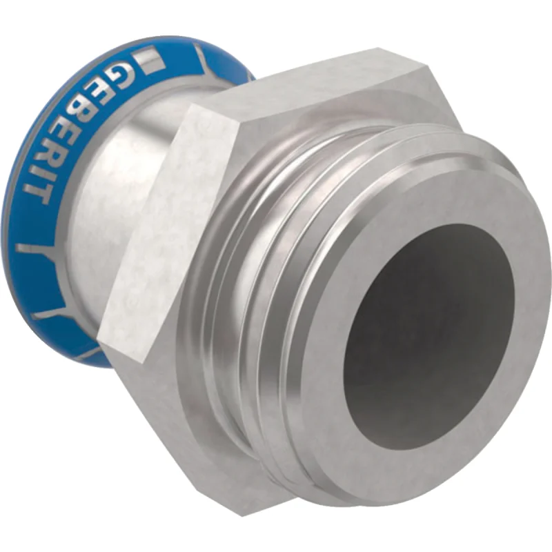 Adaptor Geberit Mapress Oţel-Inox, cu filet exterior G: d=54mm, G=2 3/8″