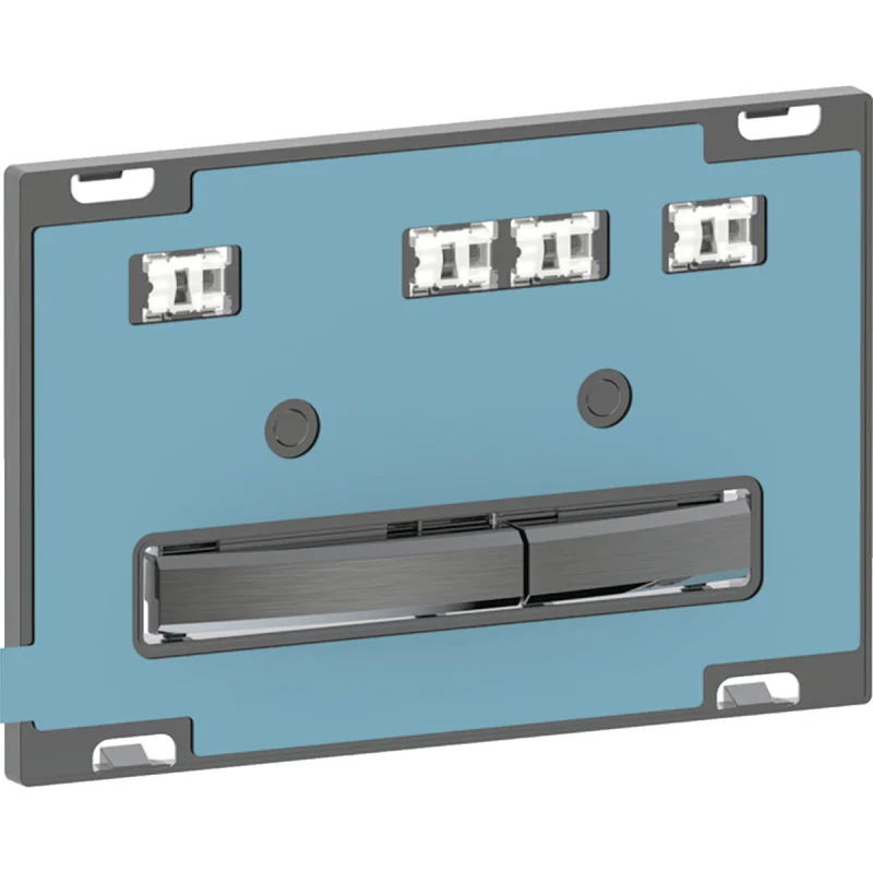 Clapetă de acţionare Geberit Sigma50 dreptunghiulară, spălare cu două volume de apă, culoare metalică crom negru: Placă de fixare, Tastă: crom negru / Lustruit, cu strat uşor de curăţat, Placă de acoperire: personalizabilă