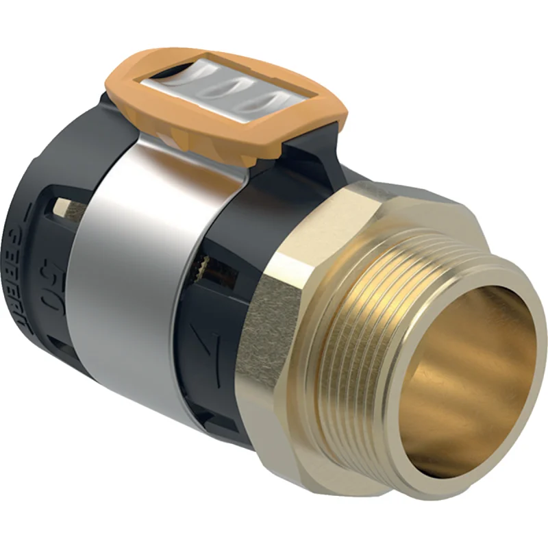 Adaptare Geberit FlowFit cu filet exterior: Material=Bronz silicat fără plumb, d=75mm, R=2 1/2″
