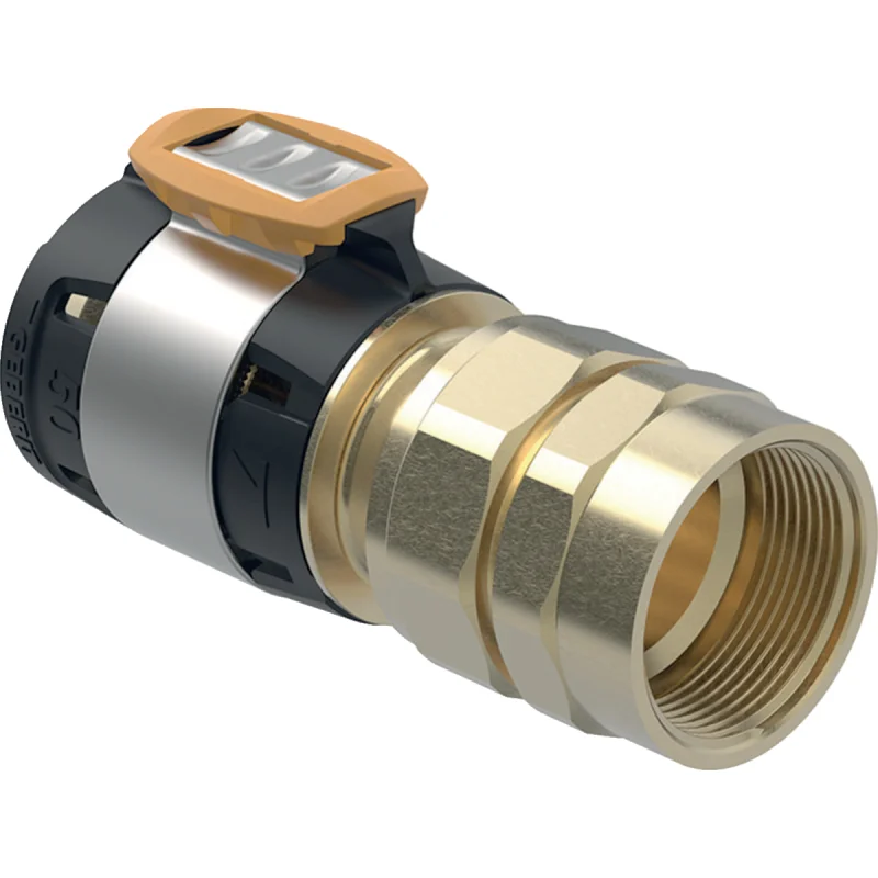 Îmbinare filetată adaptor Geberit FlowFit cu filet interior: Material=Bronz silicat fără plumb, d=50mm, Rp=1 1/2″