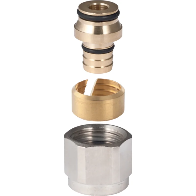 Îmbinare filetată de racord Geberit Mepla, cu filet interior: Material=Alamă/bronz de siliciu fără plumb, d=16mm, G=1/2″, Placat cu nichel
