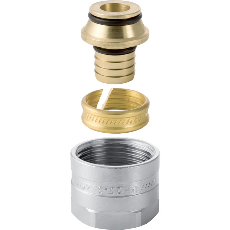 Îmbinare filetată de racord Geberit Mepla pentru eurocon: Material=Alamă CW617N, d=20mm, G=3/4″, Placat cu nichel