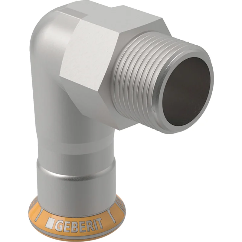 Cot adaptor 90° Geberit Mapress Therm, cu filet exterior: d=35mm, R=1 1/4″