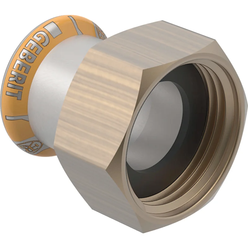 Adaptor Geberit Mapress Therm cu piuliţă: d=15mm, di=13mm, G=3/4″