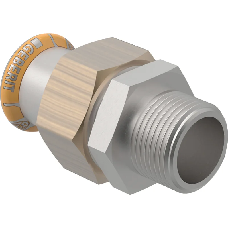 Îmbinare cu şurub de tranziţie Geberit Mapress Therm cu filet exterior: d=18mm, R=1/2″