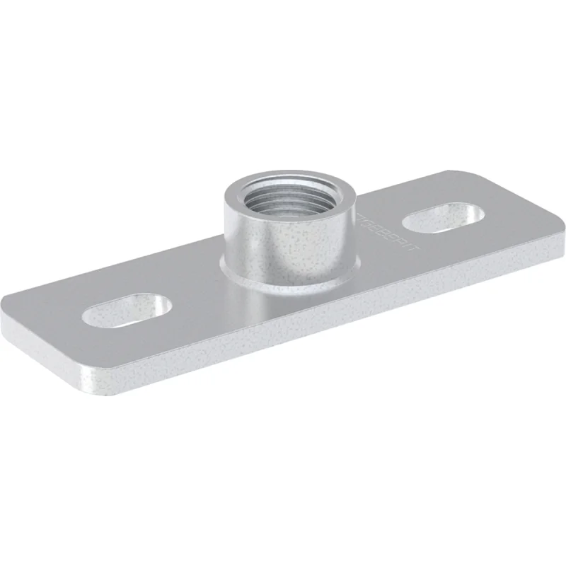 Placă de fixare Geberit dreptunghiulară, două orificii, cu piuliță conector G: G=3/4″