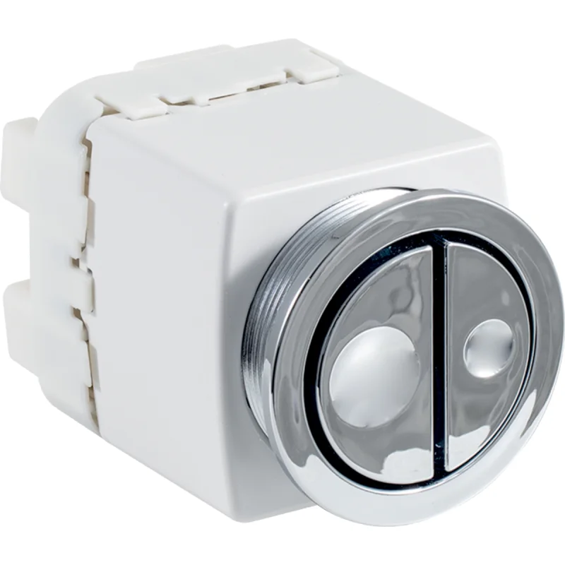 Acţionare Geberit pentru sistem de comandă a spălării pentru WC cu acţionare pneumatică a spălării, spălare cu două volume de apă, cu blocare: crom / Lucios